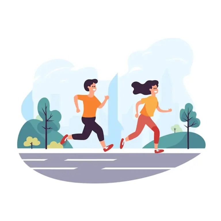 jogging posture correction running city park healthy lifestyle
