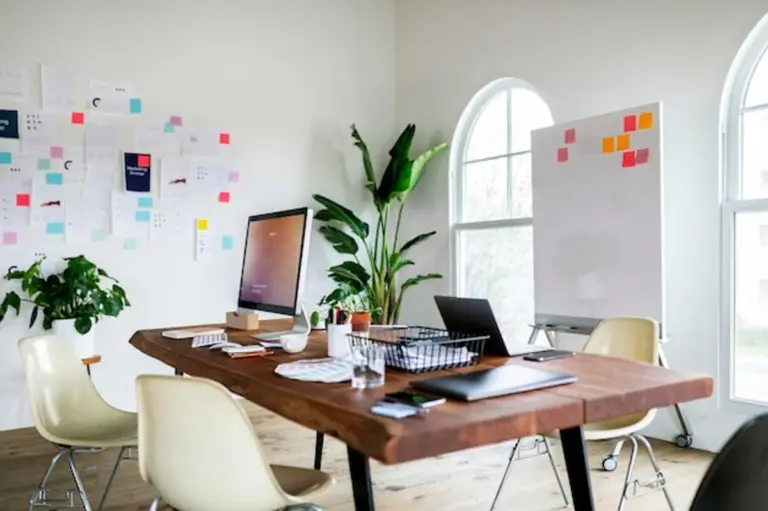 feng shui desk setup modern office