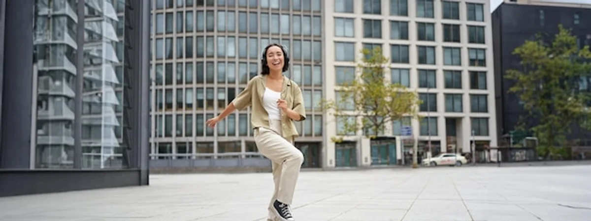 urban walking in german city, young adults walking, spring, fitness