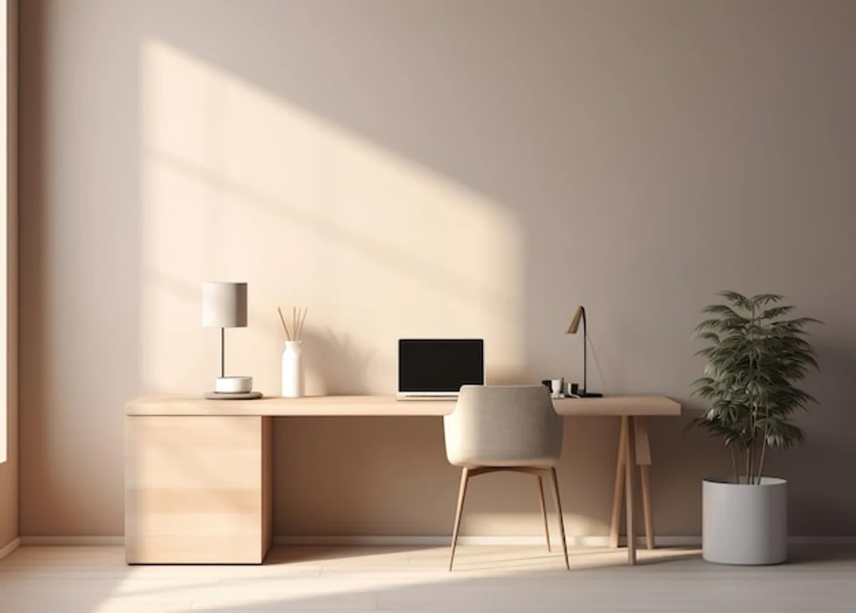 minimal clean office desk for productivity