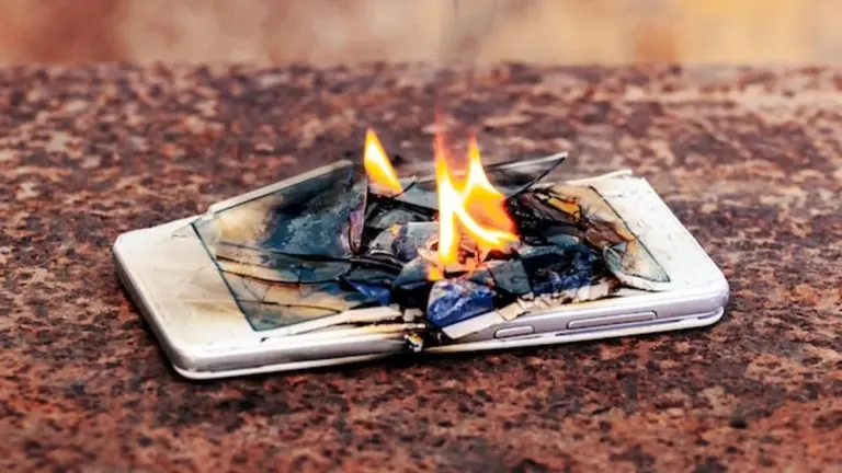 damaged smartphone overheating old charger