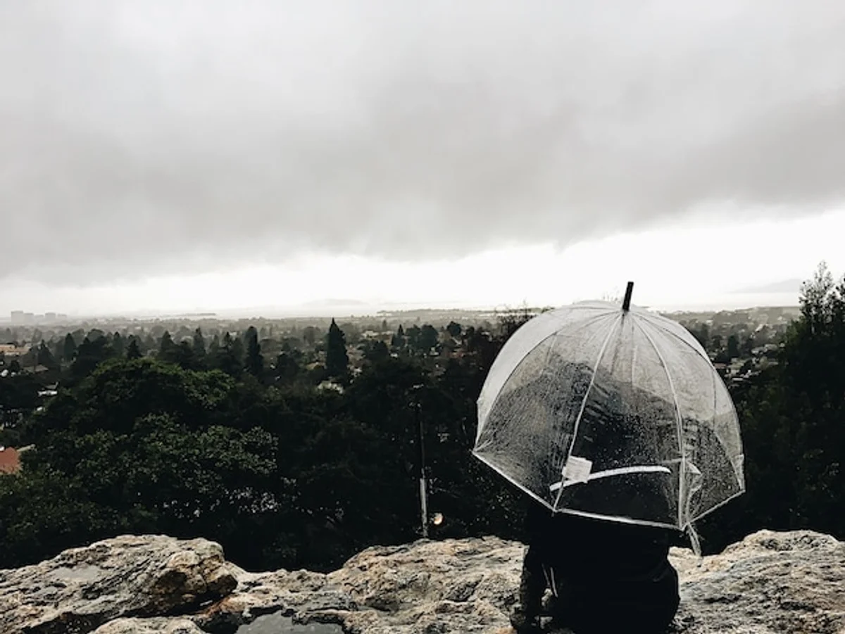 hiking in heavy rain germany real people fun
