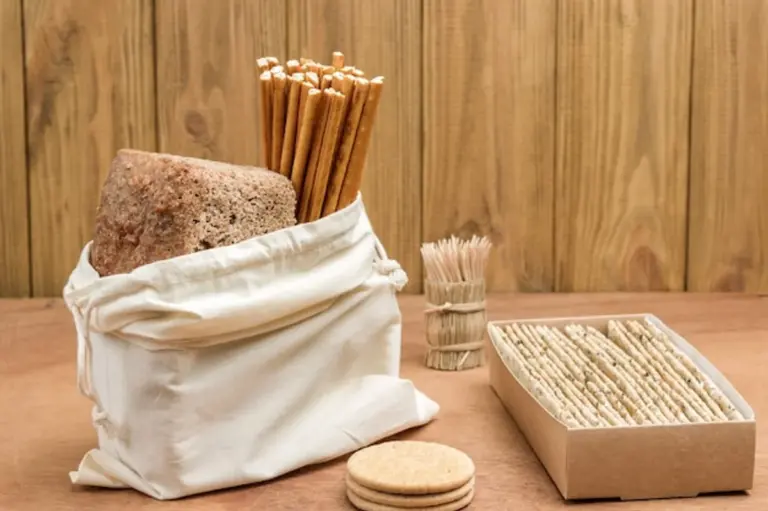 linen bread bag storage rustic style