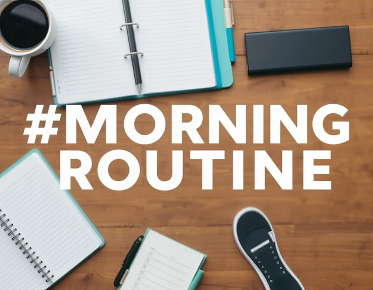 morning routine planning desk notebook