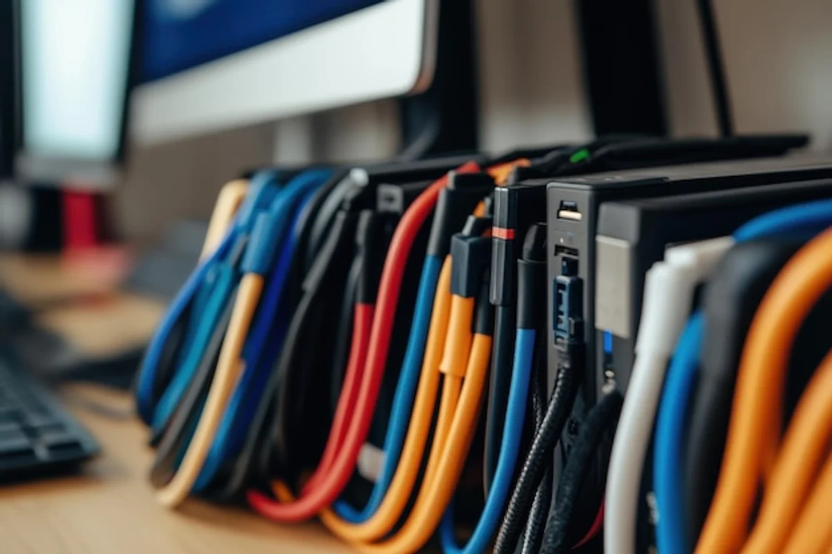 cable management home gadgets tidy workspace