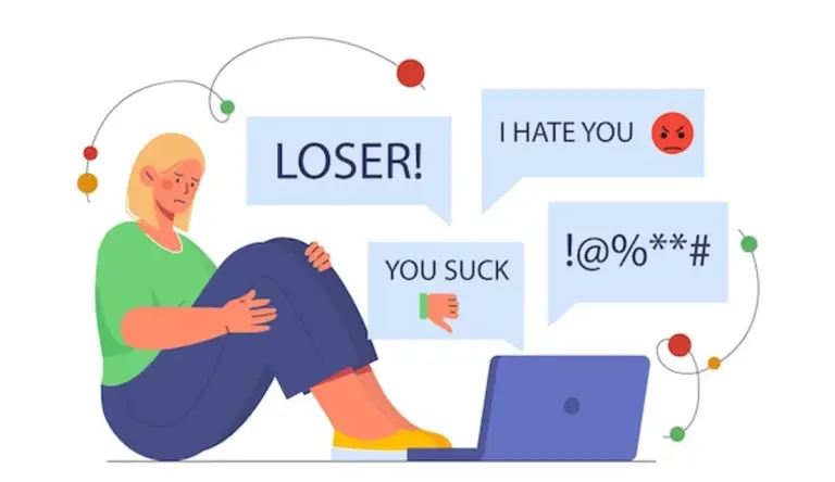 person blocking ads smartphone laptop frustration