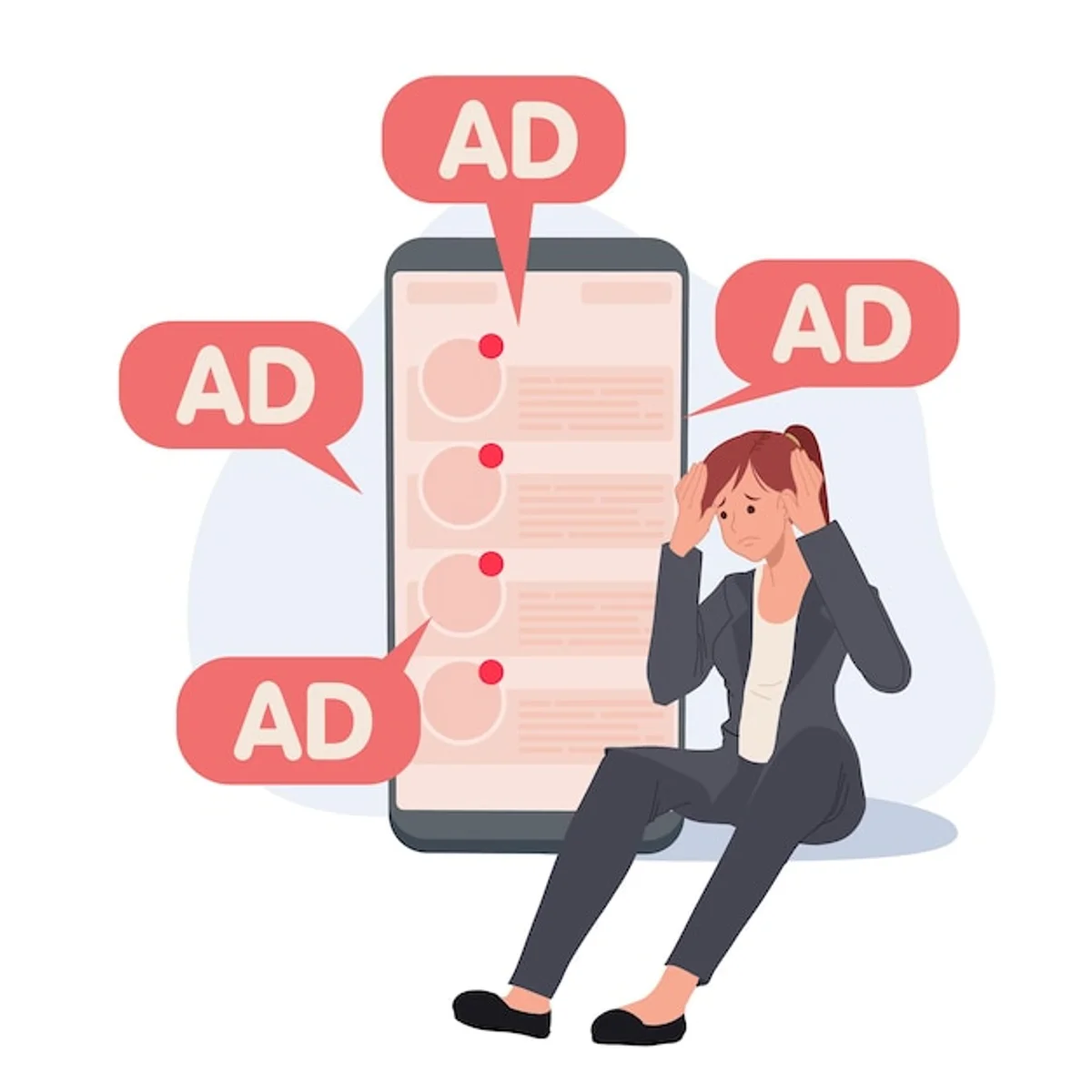 smartphone annoyed by ads