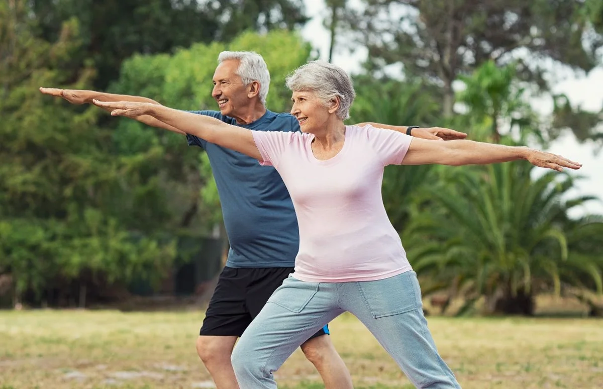 yoga seniors gentle stretching germany park