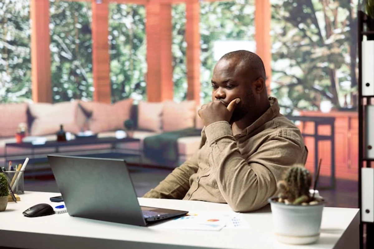 person deep focus work productivity clean workspace