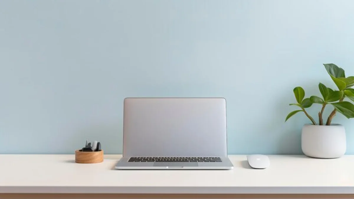 wireless mouse modern office desk minimalistic