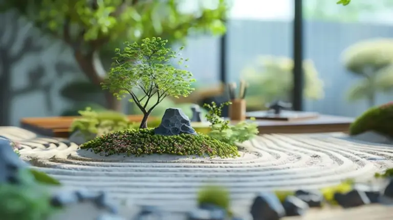 feng shui inspired home gym with plants and natural light