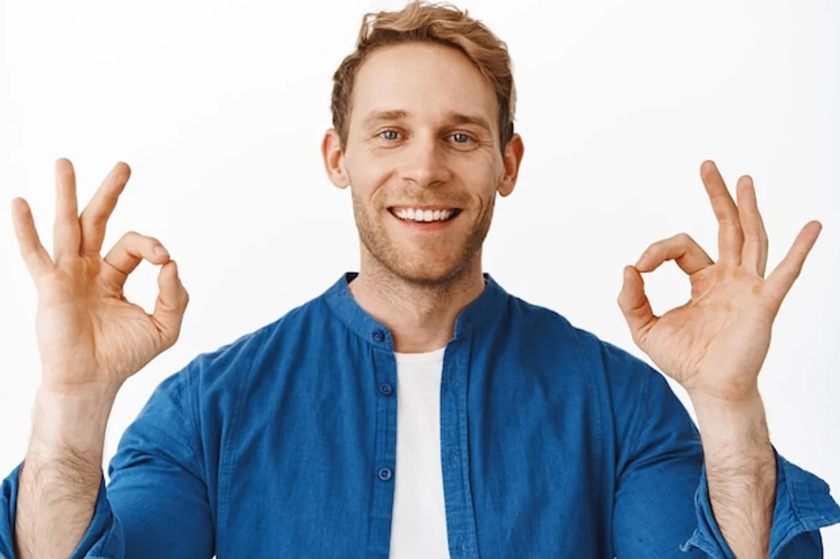 genuine compliment hand gesture office