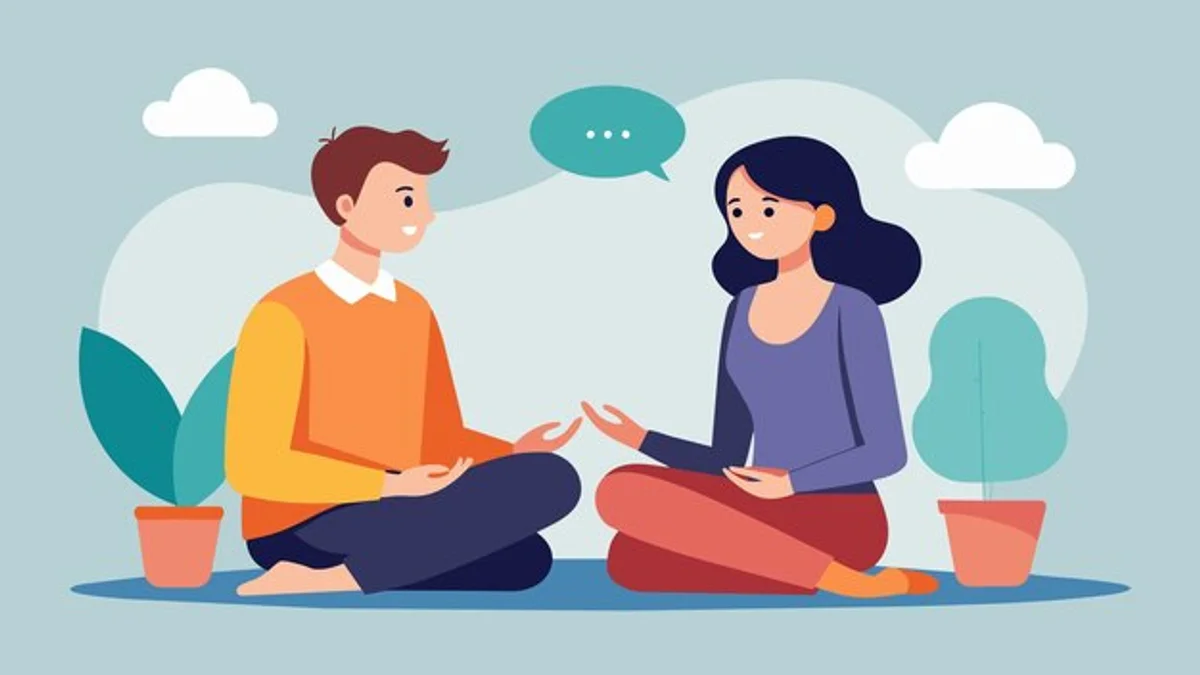 couple talking serious conversation mindfulness