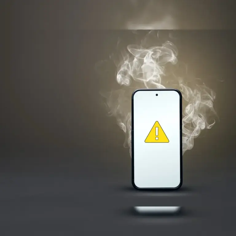 overheated smartphone on kitchen tile cooling summer germany