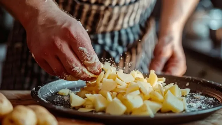 potato peel snack food concept healthy rustic