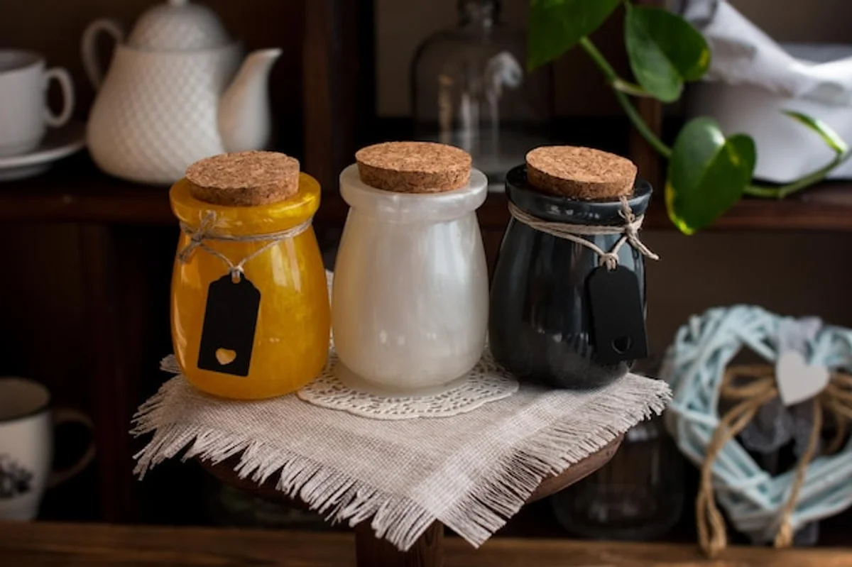creative kitchen spice storage with glass jars DIY idea