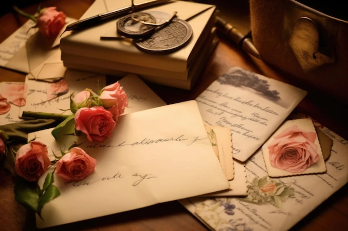 couple reading old love letters together cozy