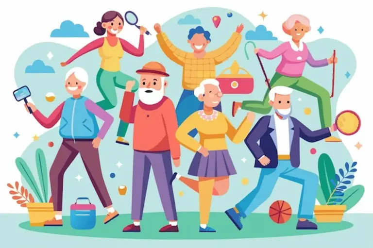 senior people creative hobbies cheerful