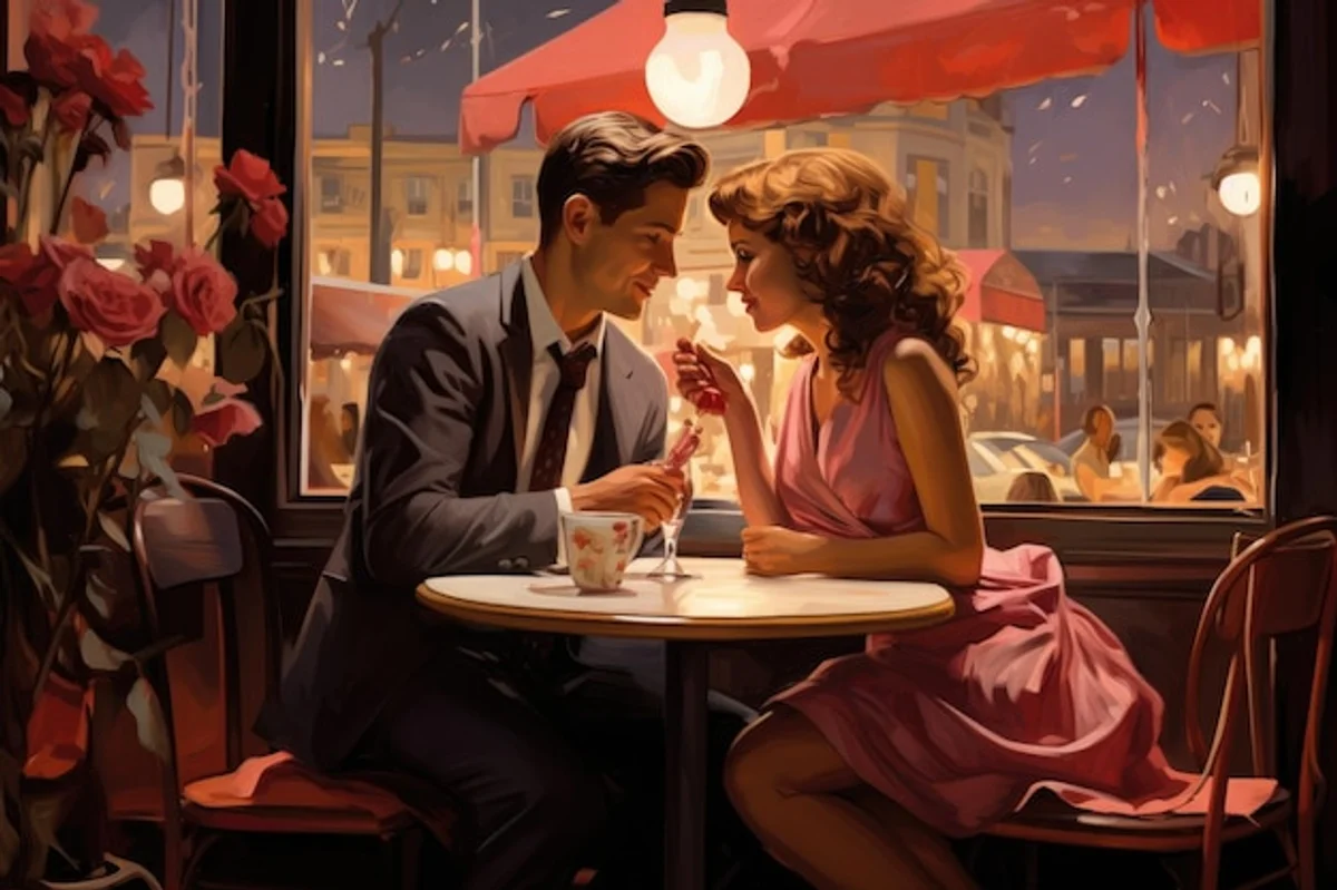 romantic conversation kitchen table togetherness
